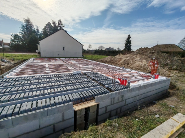 Plancher chauffant maison neuve